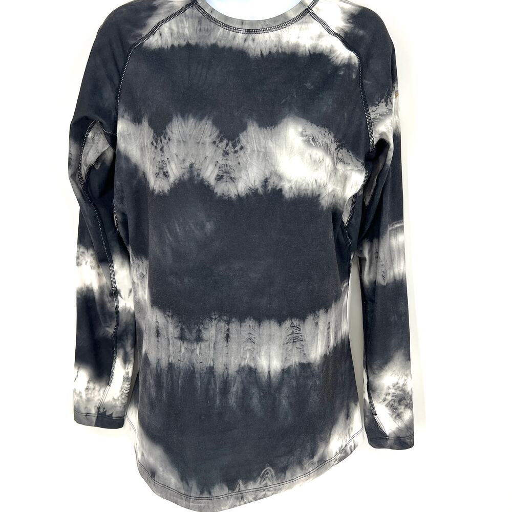 Nike Pro Compression Shirt Adult Large Black Tie Dye Dri Fit Thumb Hole